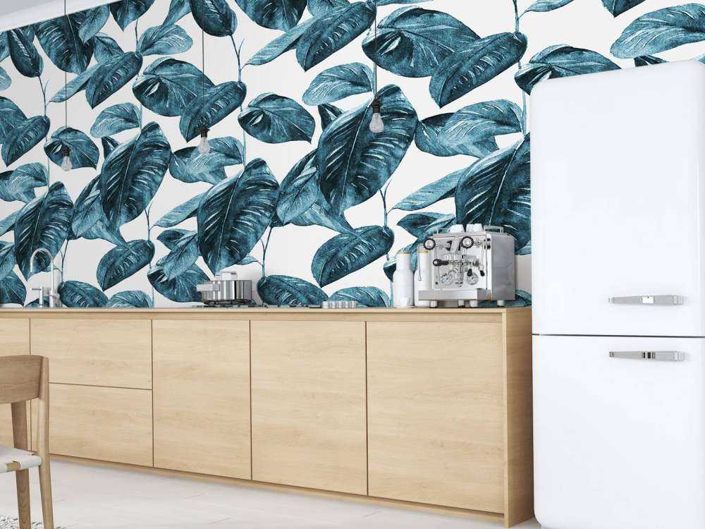 Plantes&#x20;&#xE0;&#x20;l&#x27;aquarelle&#x20;bleu&#x20;canard