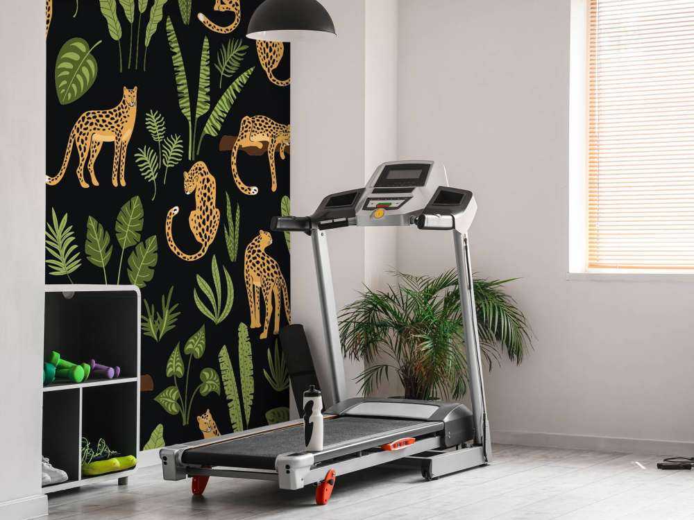 Motif léopard sur fond noir