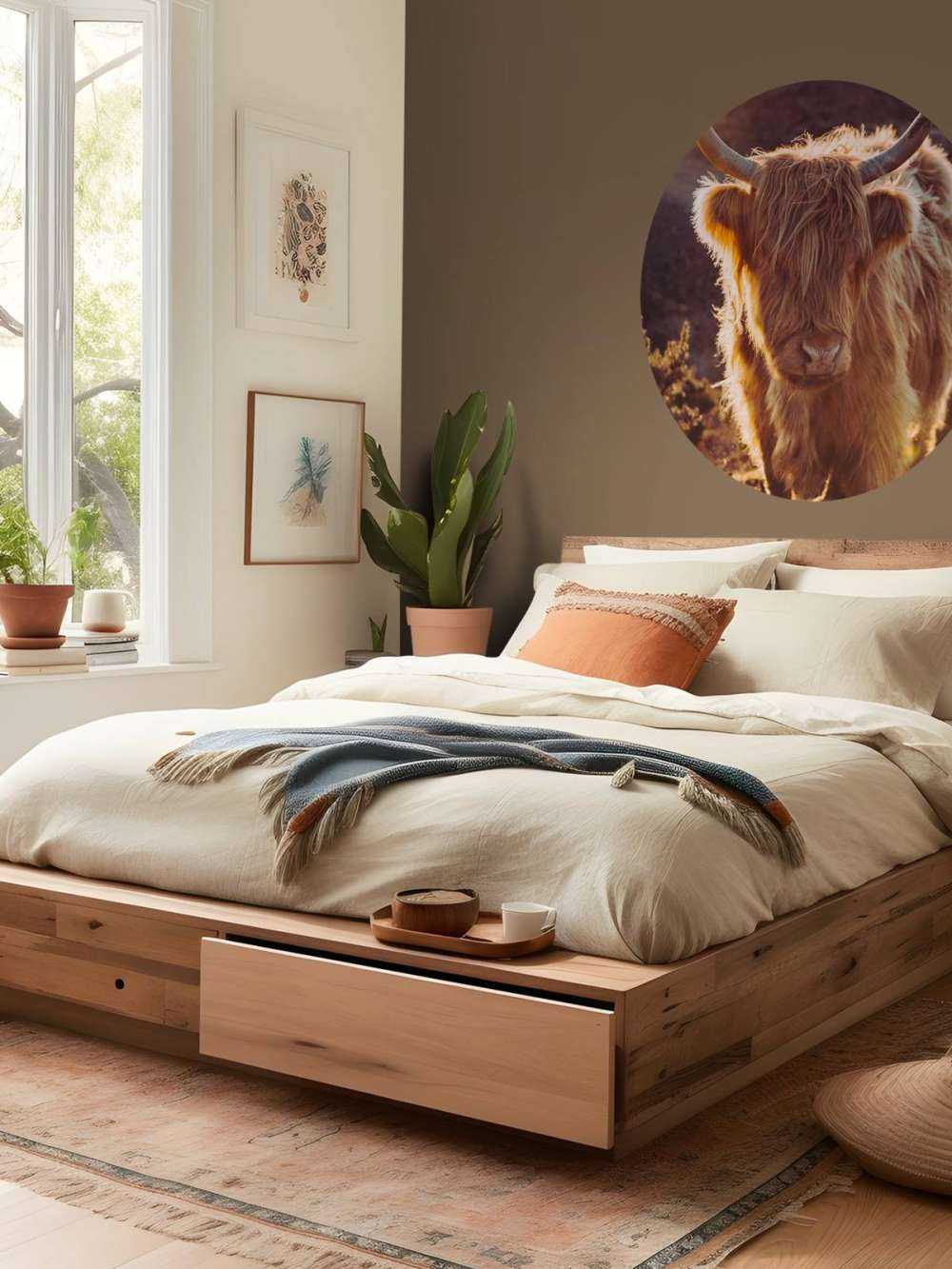 Le Highland écossais au soleil