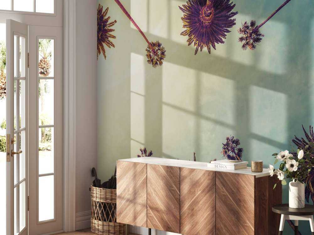 Vue de dessous des palmiers