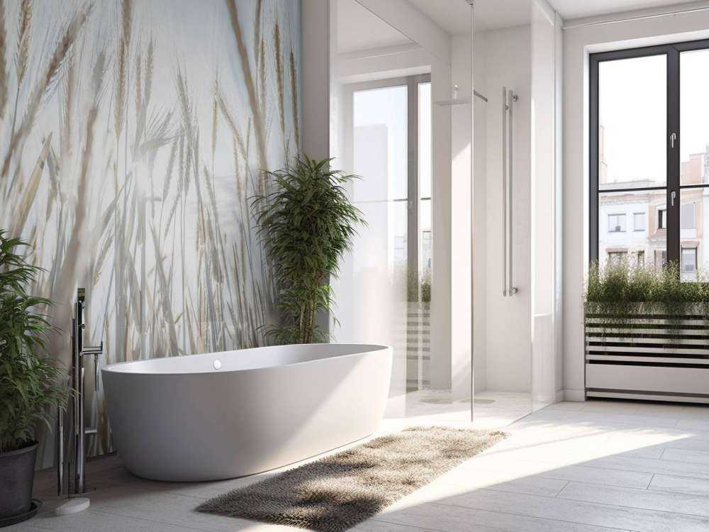 Des rayons de soleil à travers le blé