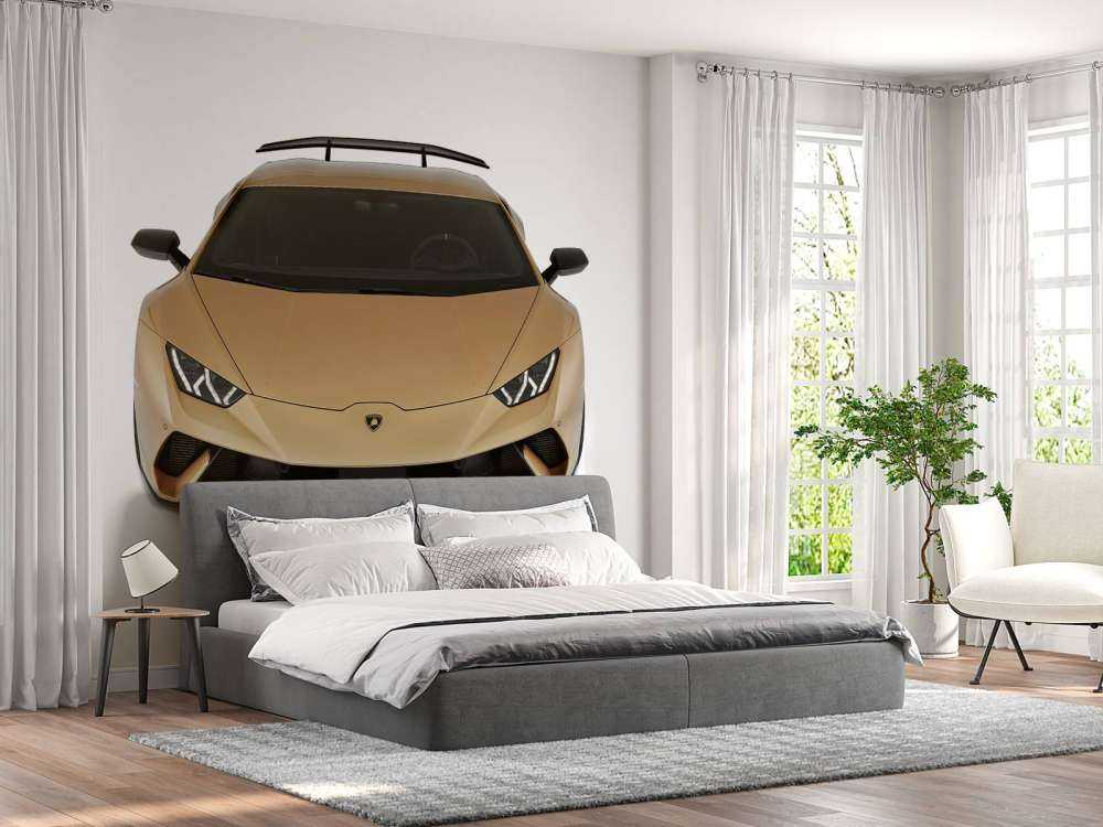 Lamborghini Huracán - Avant du dessus, blanc