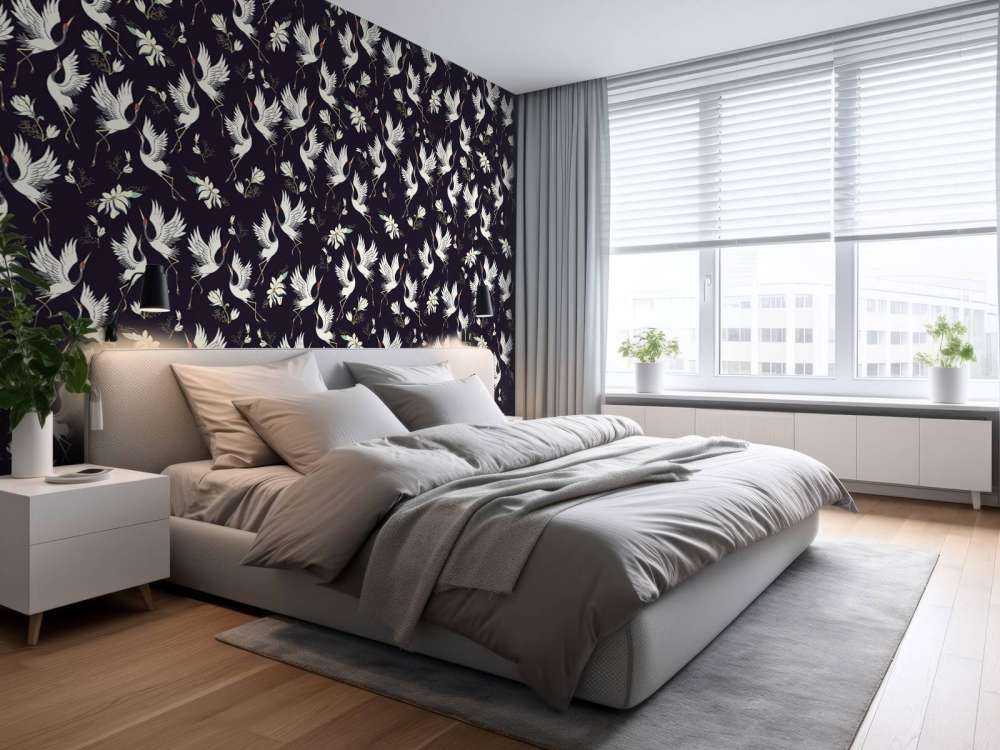 Motif de grue en vol