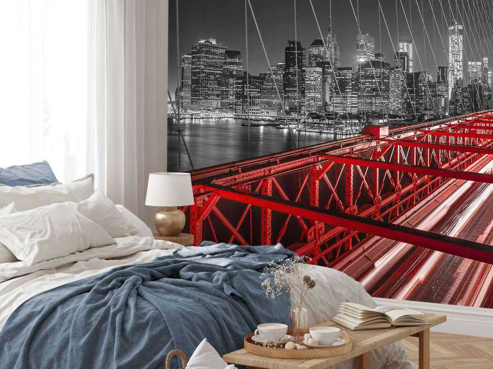 Pont de Brooklyn rouge