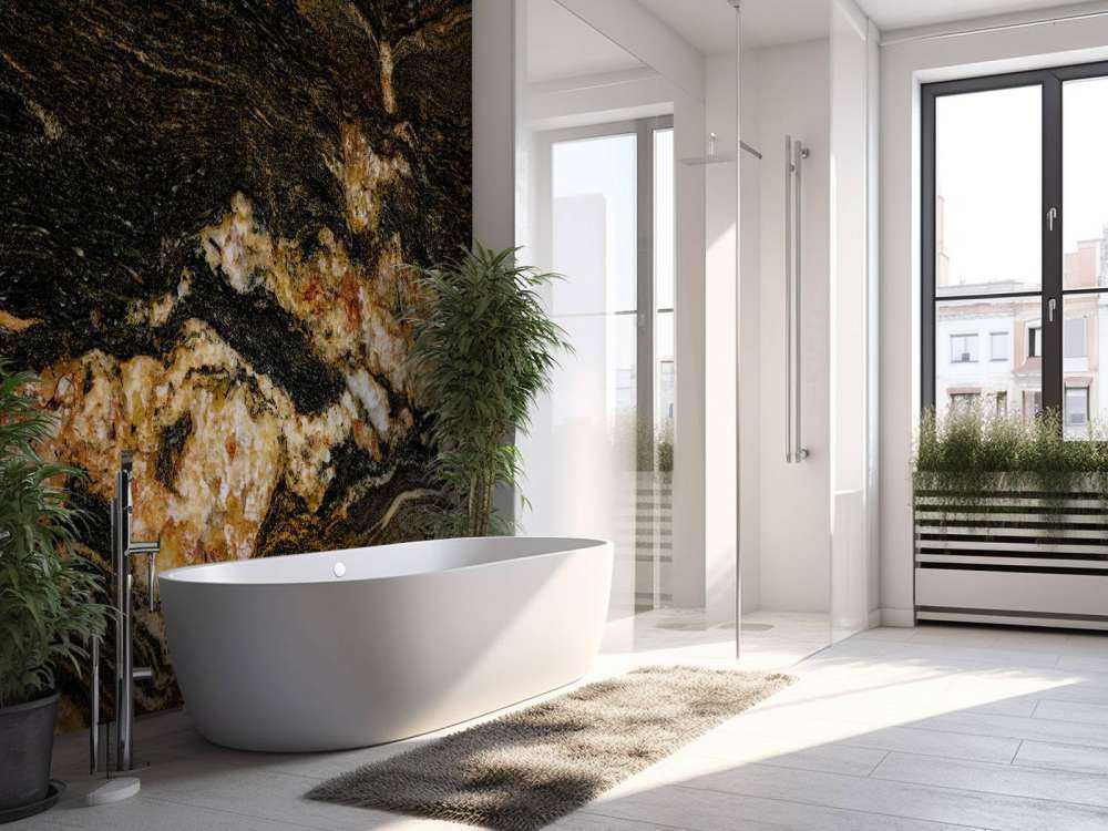 Marbre avec structure cristalline