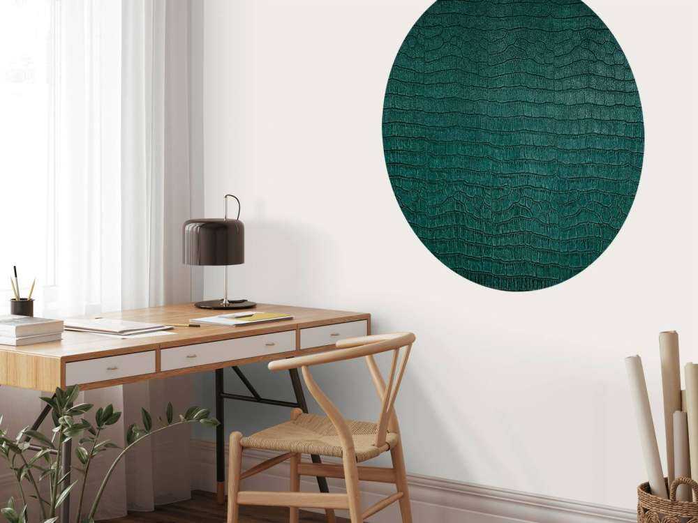 Peau de reptile en vert