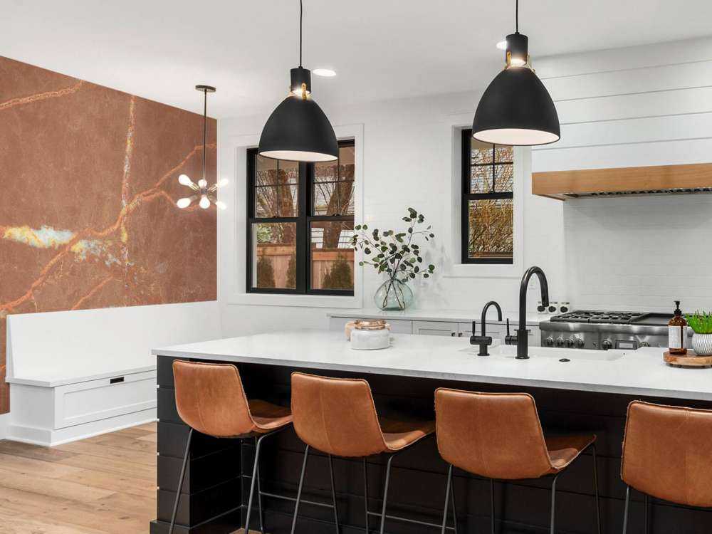 Marbre terracotta avec des lignes