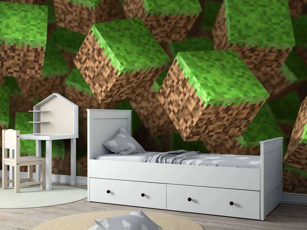 Blocs d'herbe 3D Minecraft