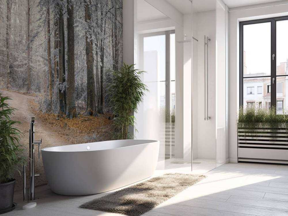 arbres avec des feuilles blanches