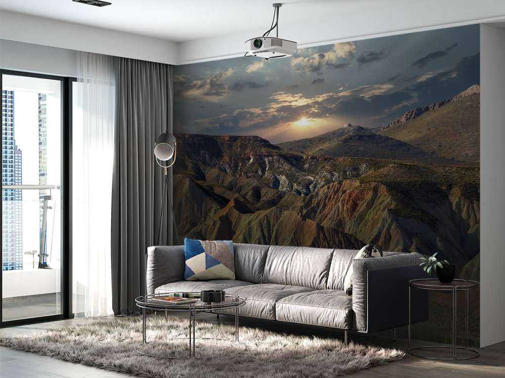 Coucher de soleil dans les montagnes