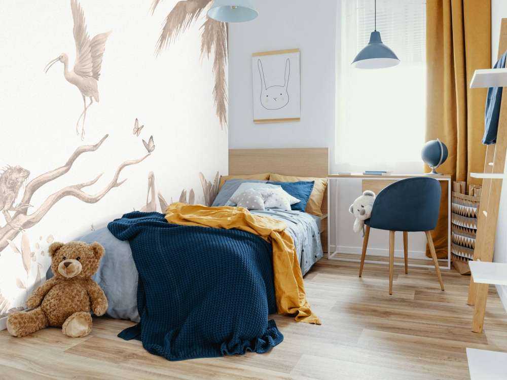 Branche avec animaux de la jungle en taupe