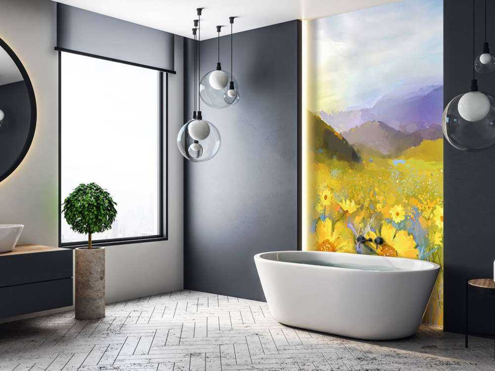 Peinture à l'huile Coucher de soleil rural
