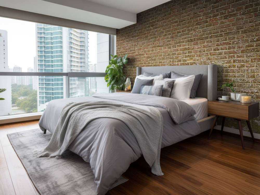 Mur de briques à joints serrés