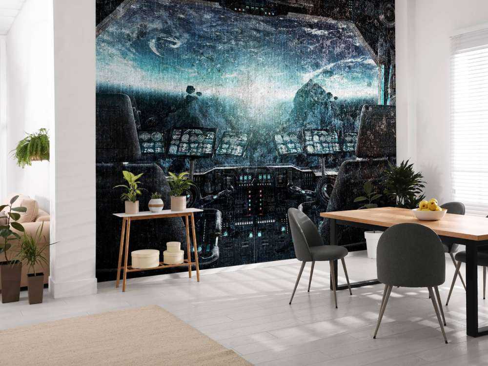 Cockpit d'un vaisseau spatial