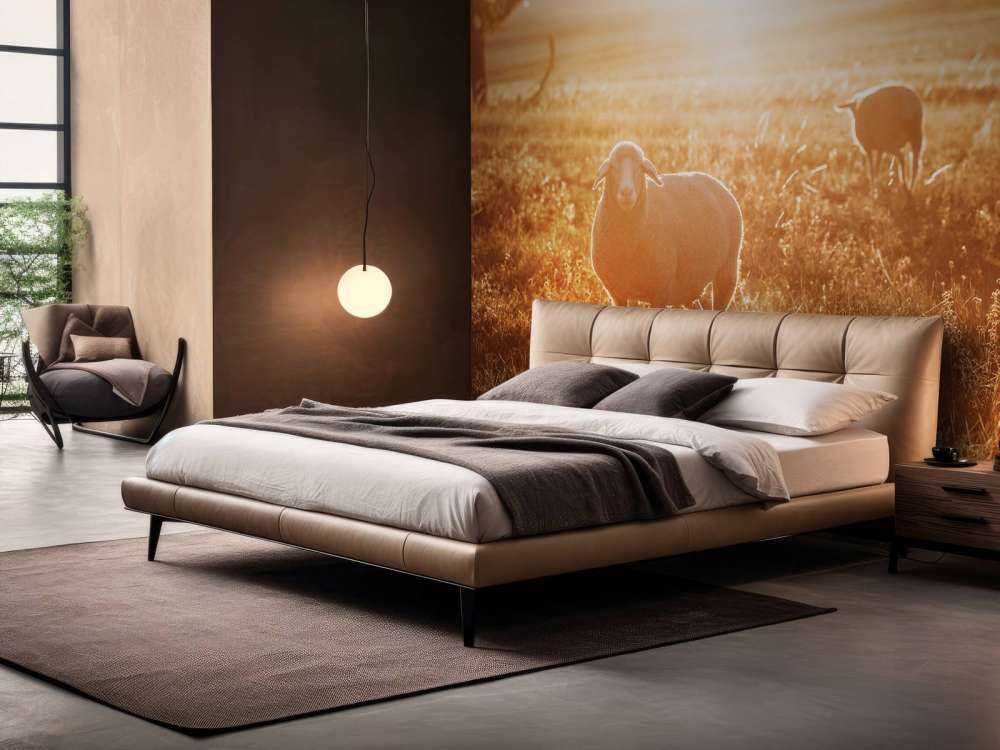 Moutons dans un beau pâturage