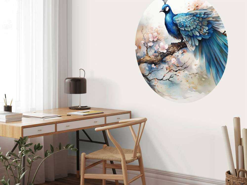 Paon dans la Brume de Printemps