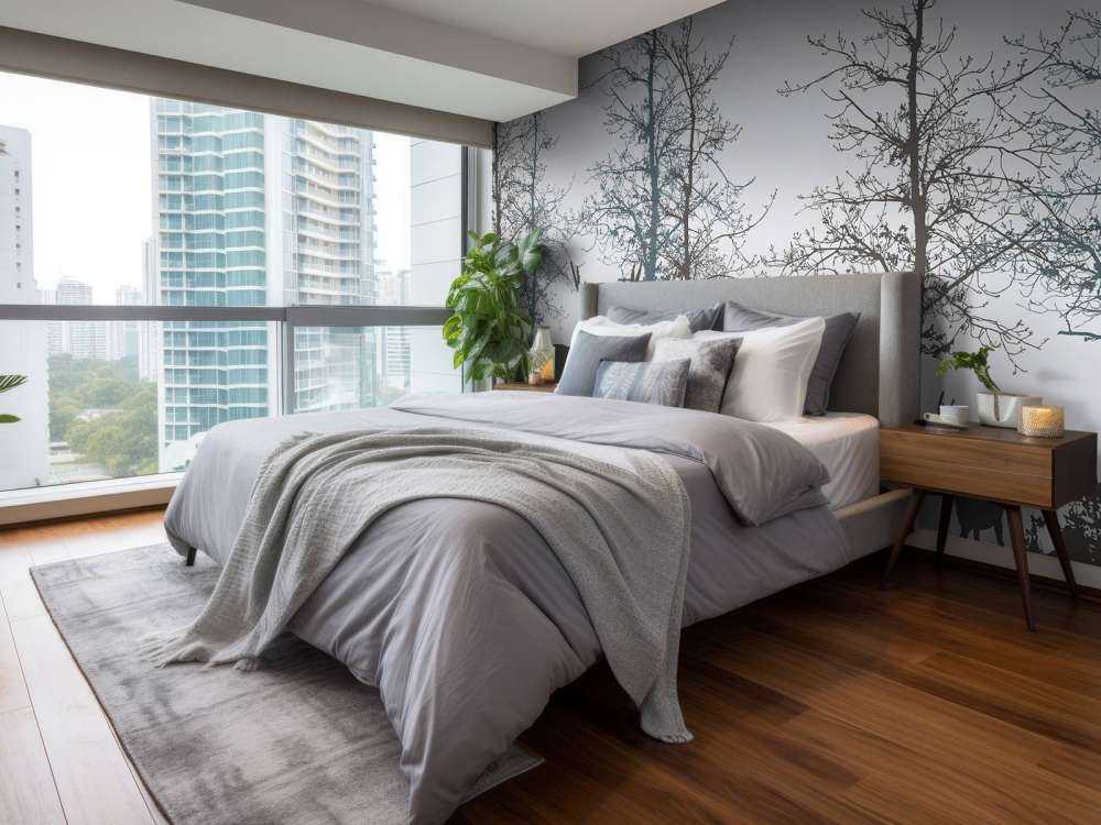 Contour de l'hiver Silence de la forêt