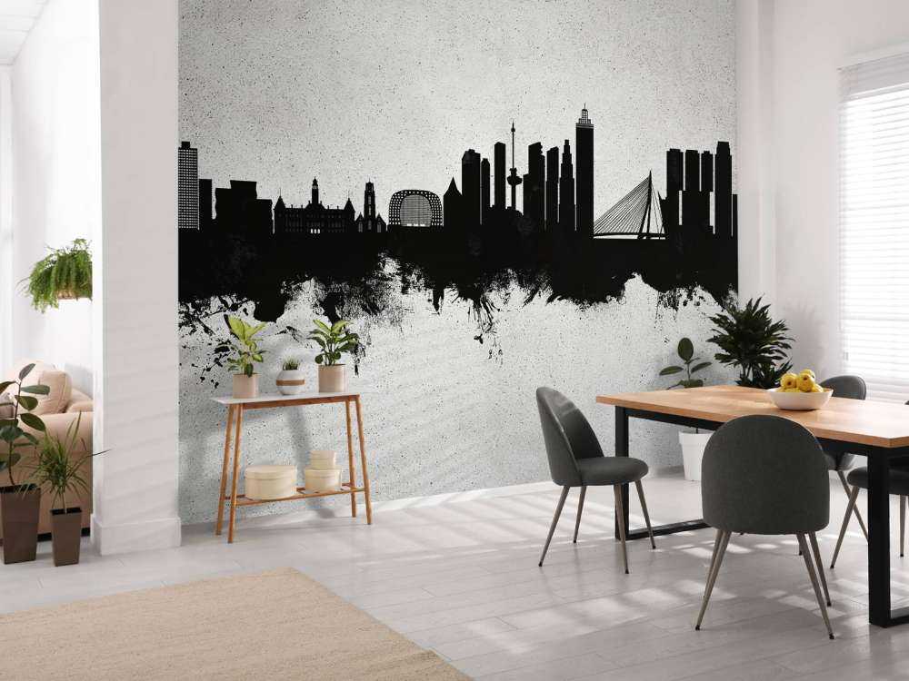 Aquarelle skyline, Rotterdam