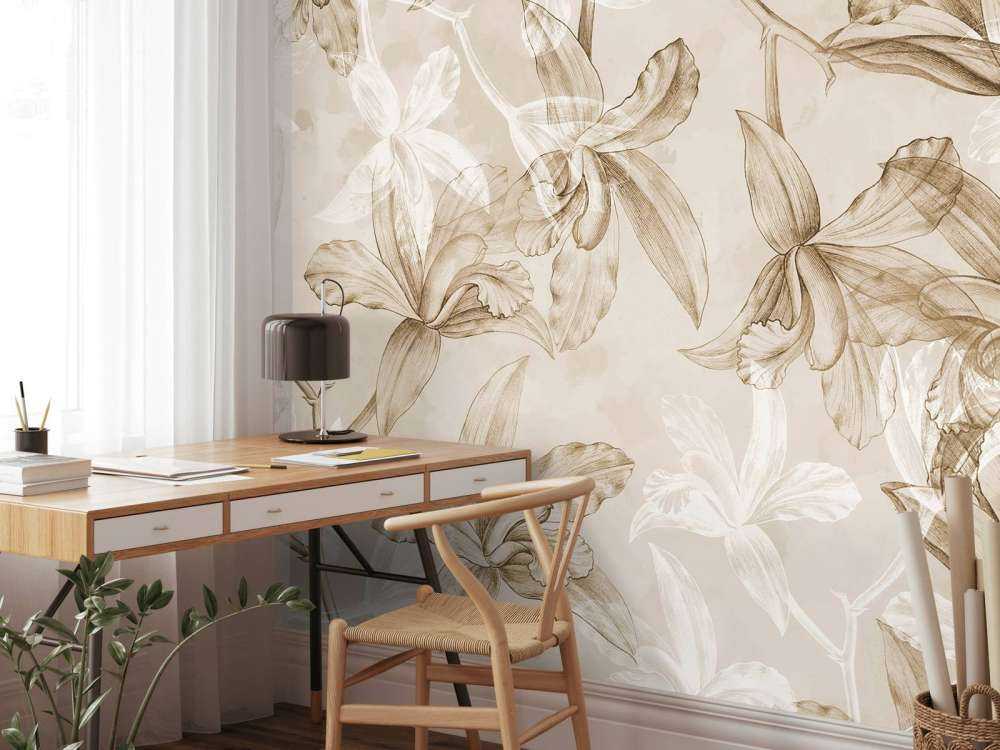 Rêverie d'orchidée sépia