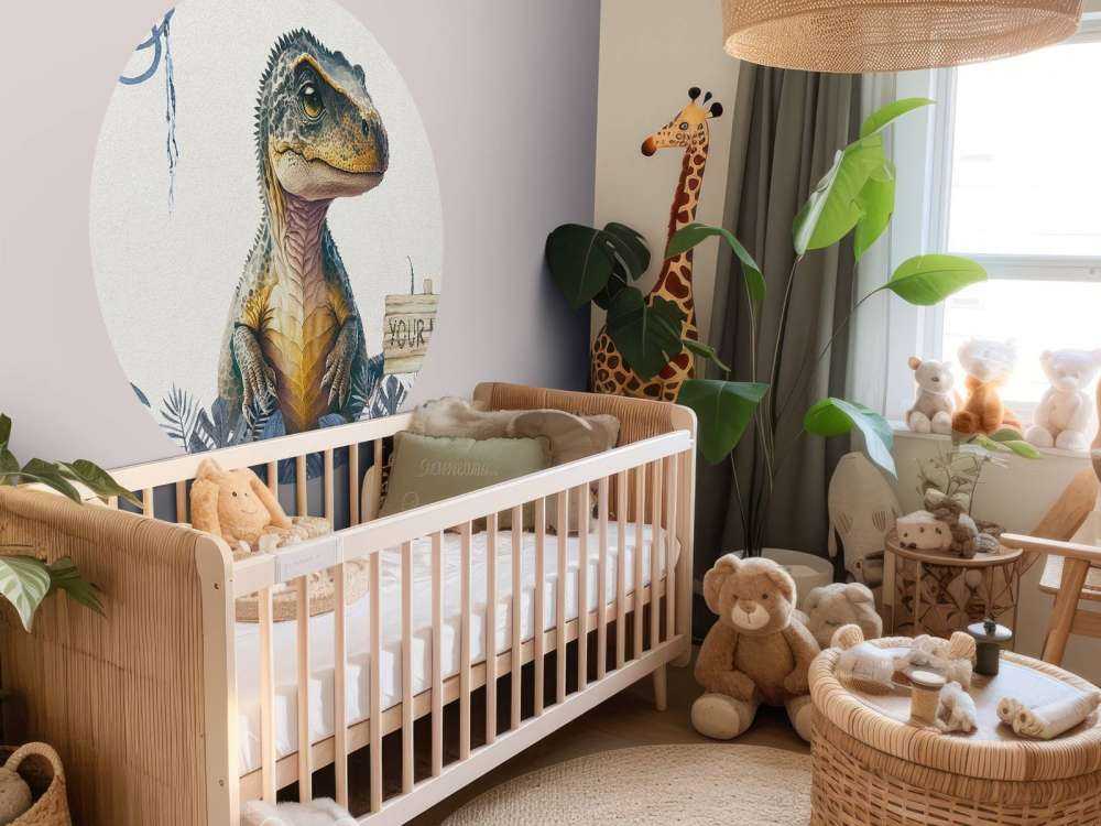 Bébé T-rex dans la jungle bleue