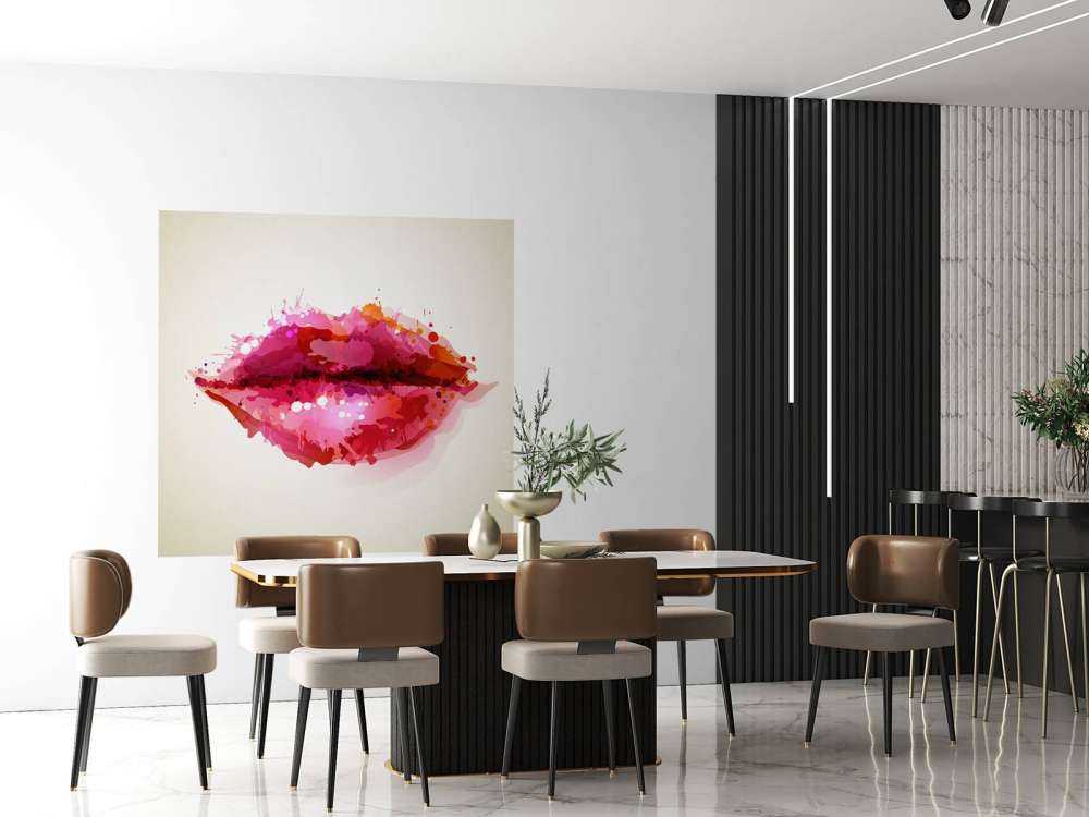 Lèvres rouges de femmes