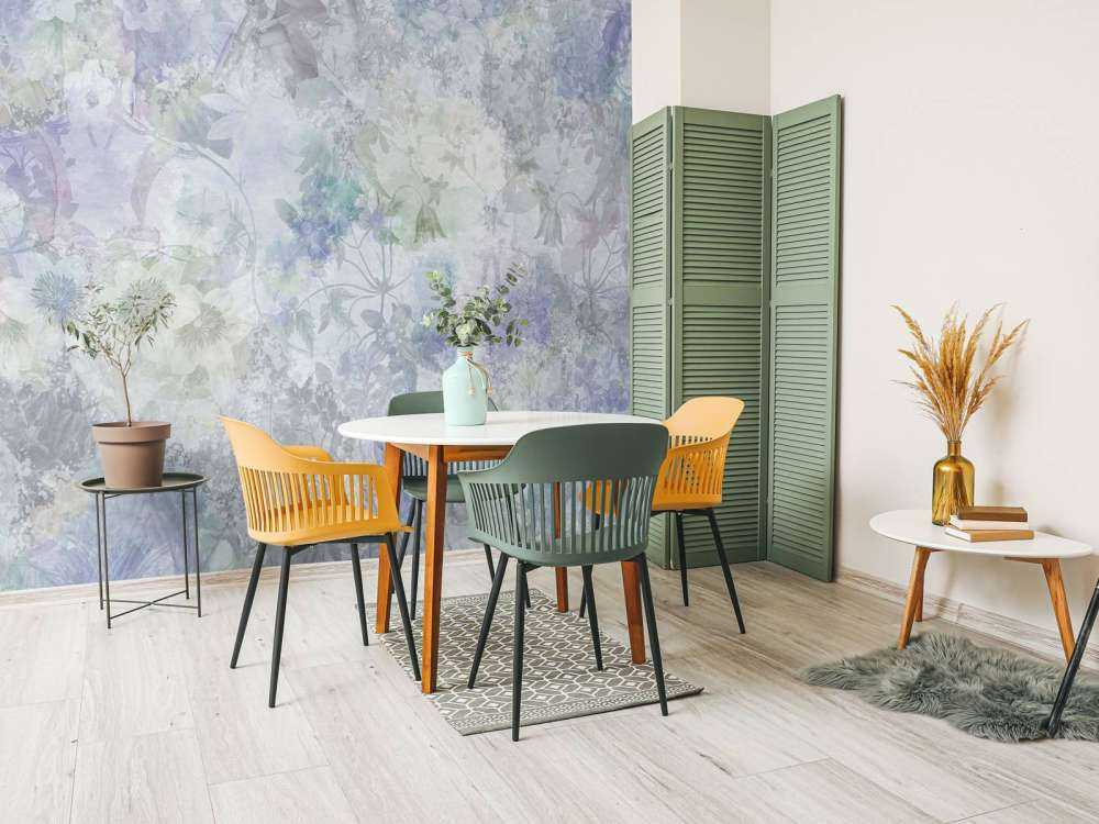 Jardin aquarelle violet