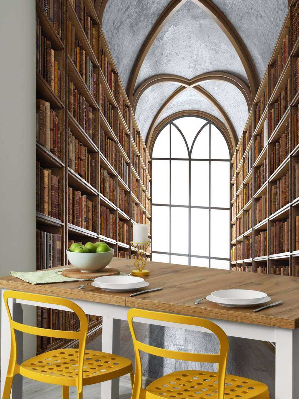 Salle de bibliothèque médiévale