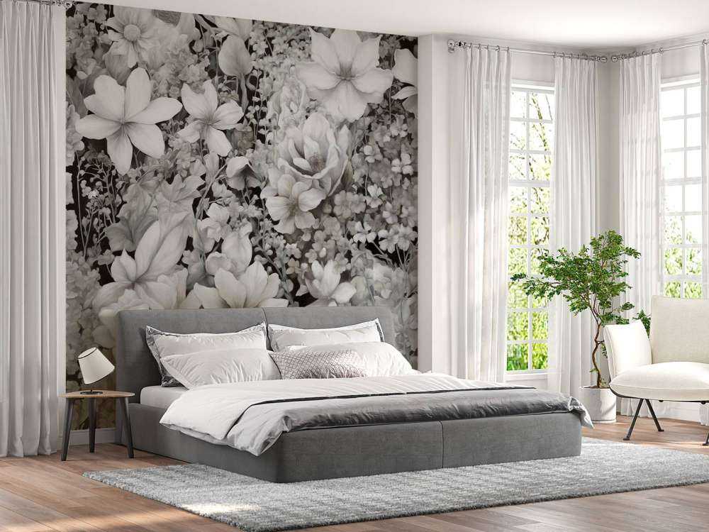 Festival de fleurs sans couture - beige