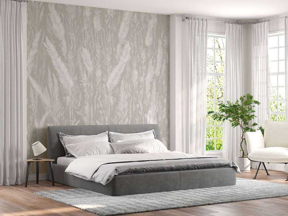 Mur de graminées - gris