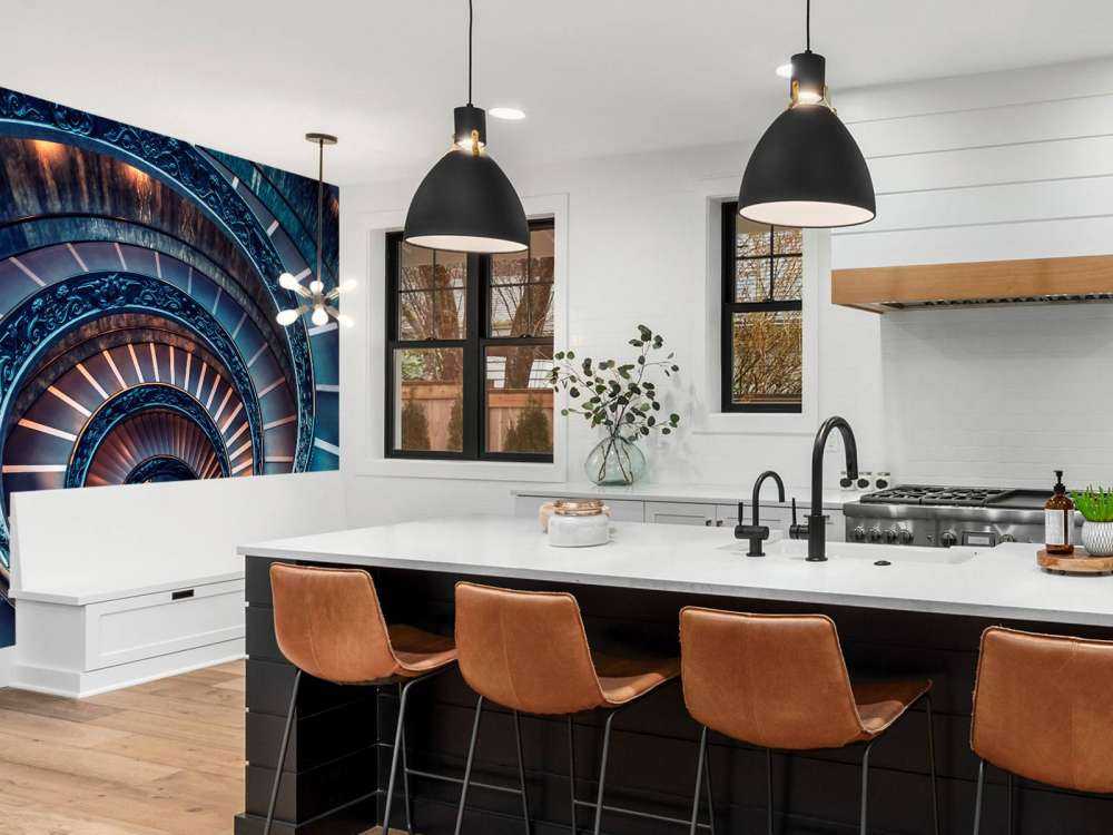 Spirale de lumière et de cuivre