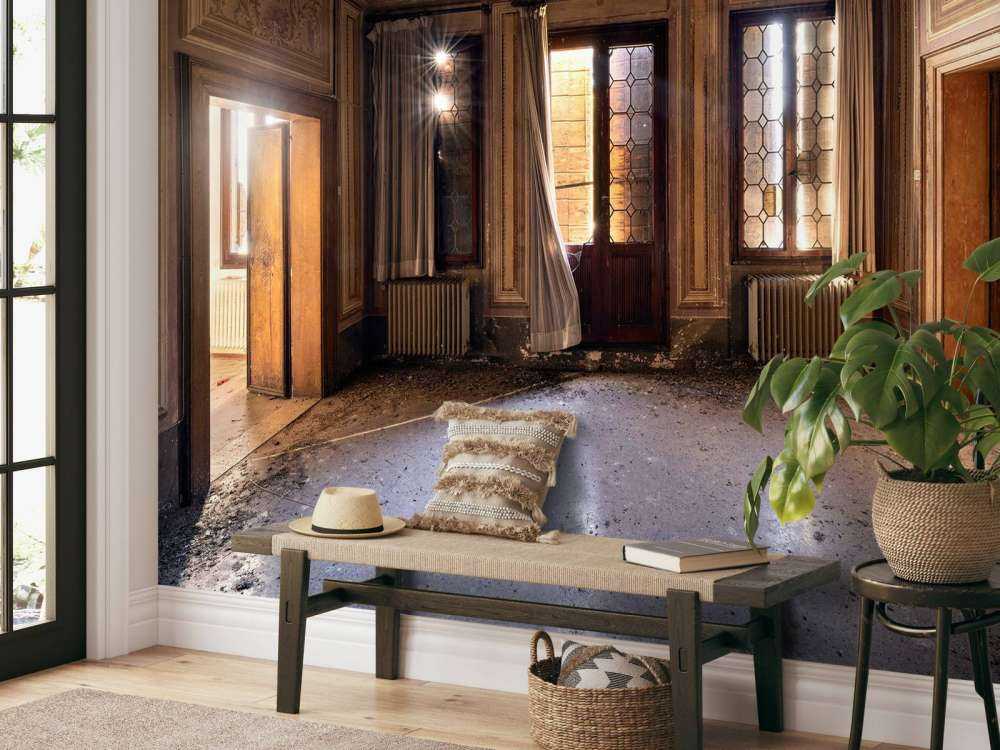 Palais en ruines abandonné