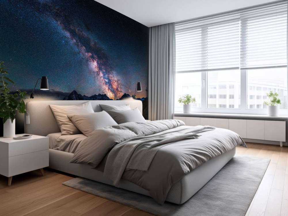 Voie lactée au-dessus du lac de montagne