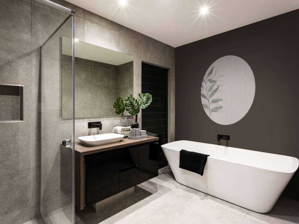 Branche minimaliste en aquarelle gris-vert