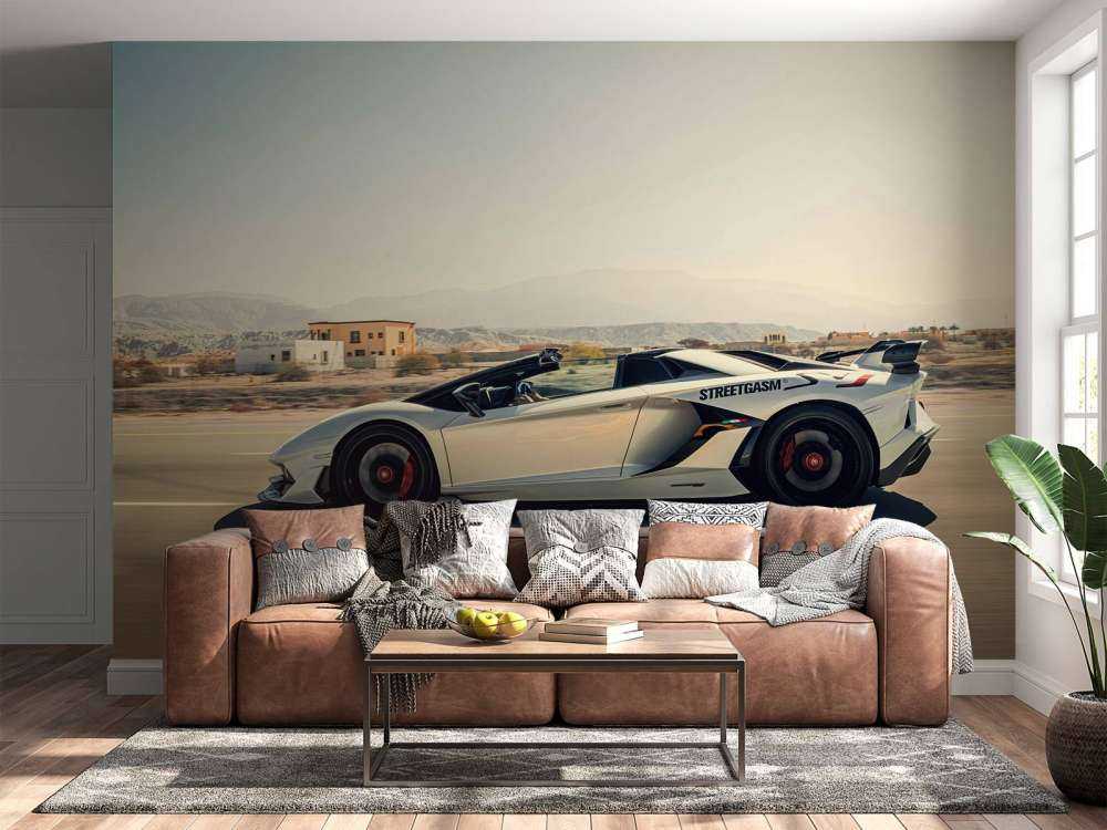 Lamborghini Aventador Roadster dans le désert