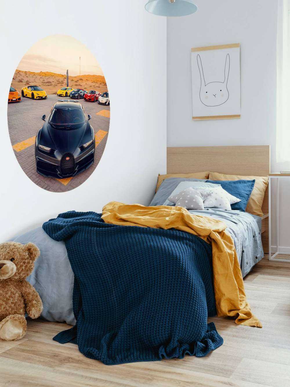 Hypercars au coucher du soleil