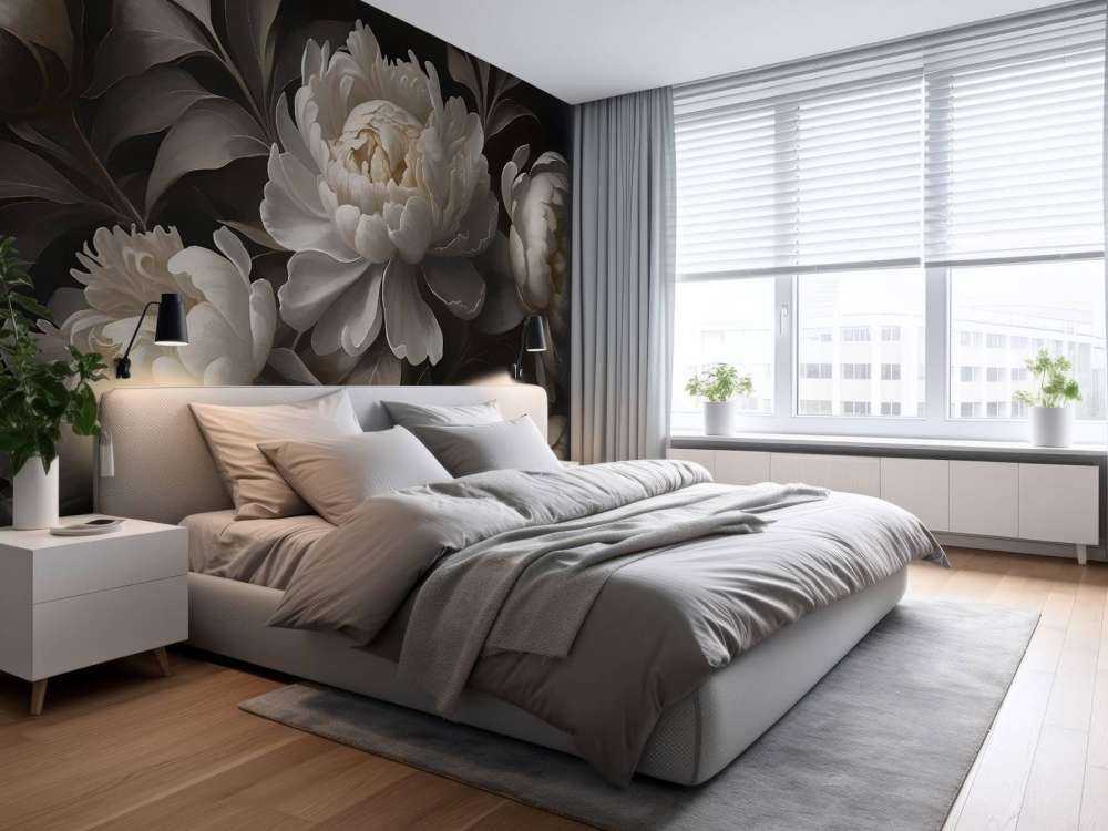 Pivoines sombres au clair de lune
