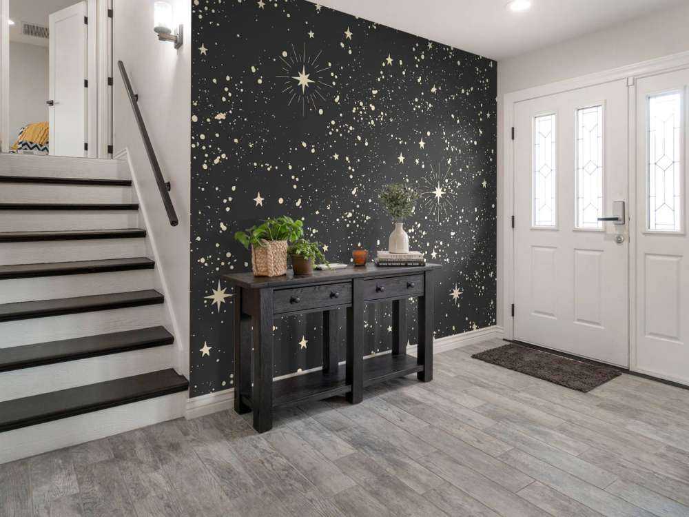 Étoiles dorées dans la lueur nocturne