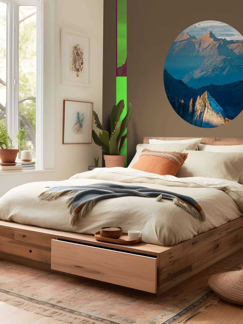 Lumière du matin sur la montagne rocheuse