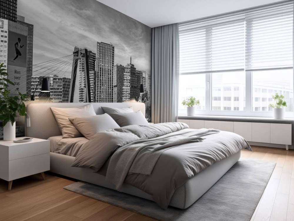 Skyline Noir-Blanc avec Willemsbrug