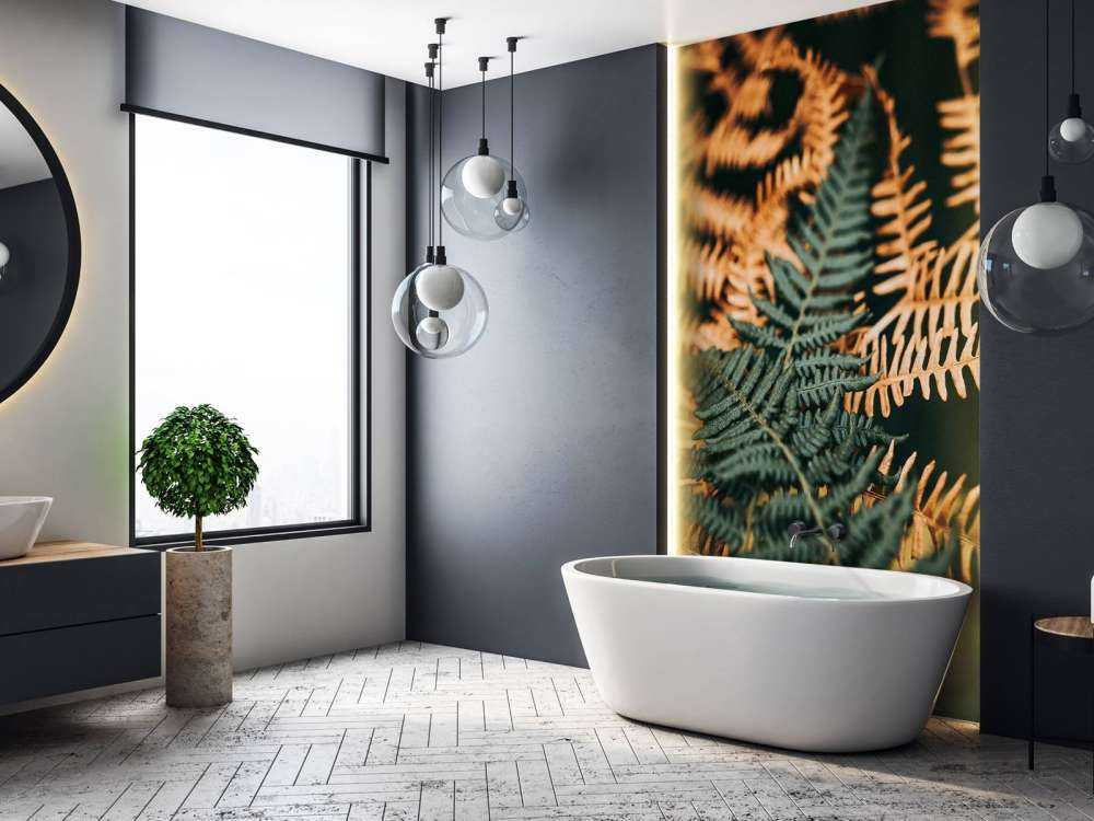 Fougères vertes profondes et dorées