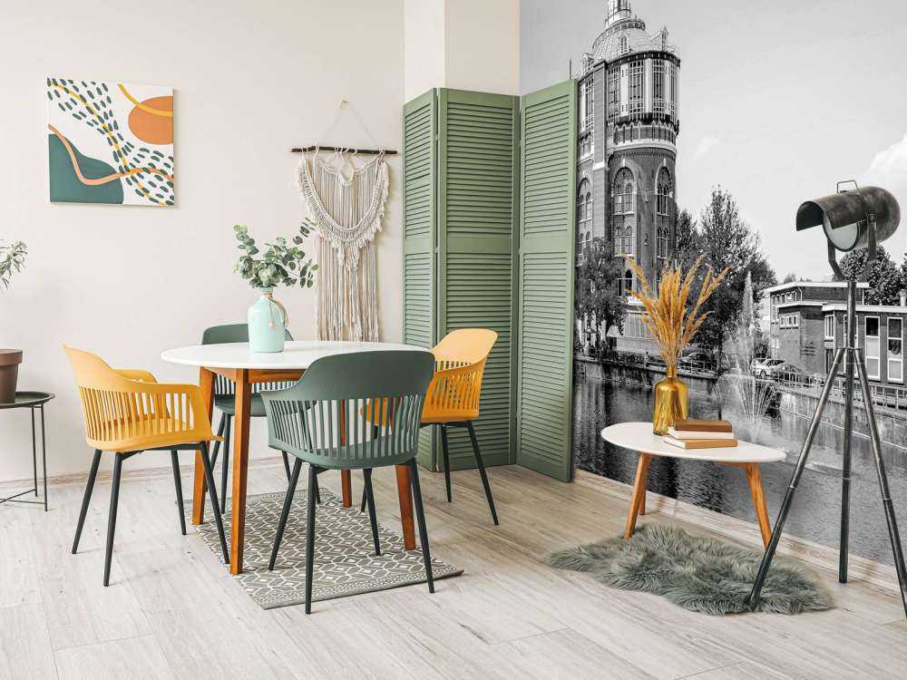 Panorama de la Tour d'Eau Noir et Blanc