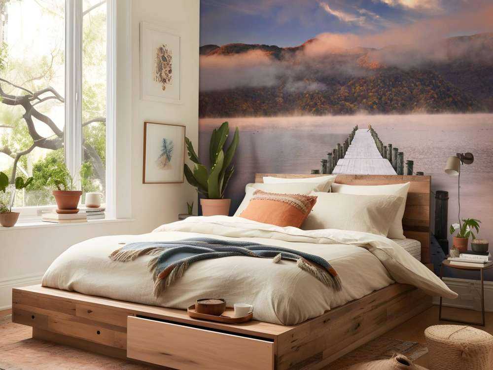 Echafaudage au lever du soleil