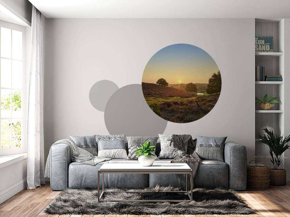 Flaque d'eau sur la lande