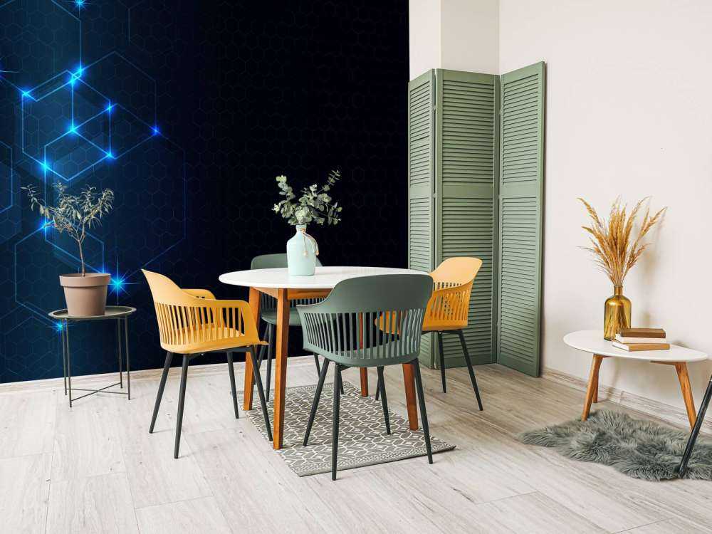 Hexagones lumineux abstraits