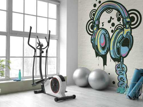 Casque d'écoute graffiti