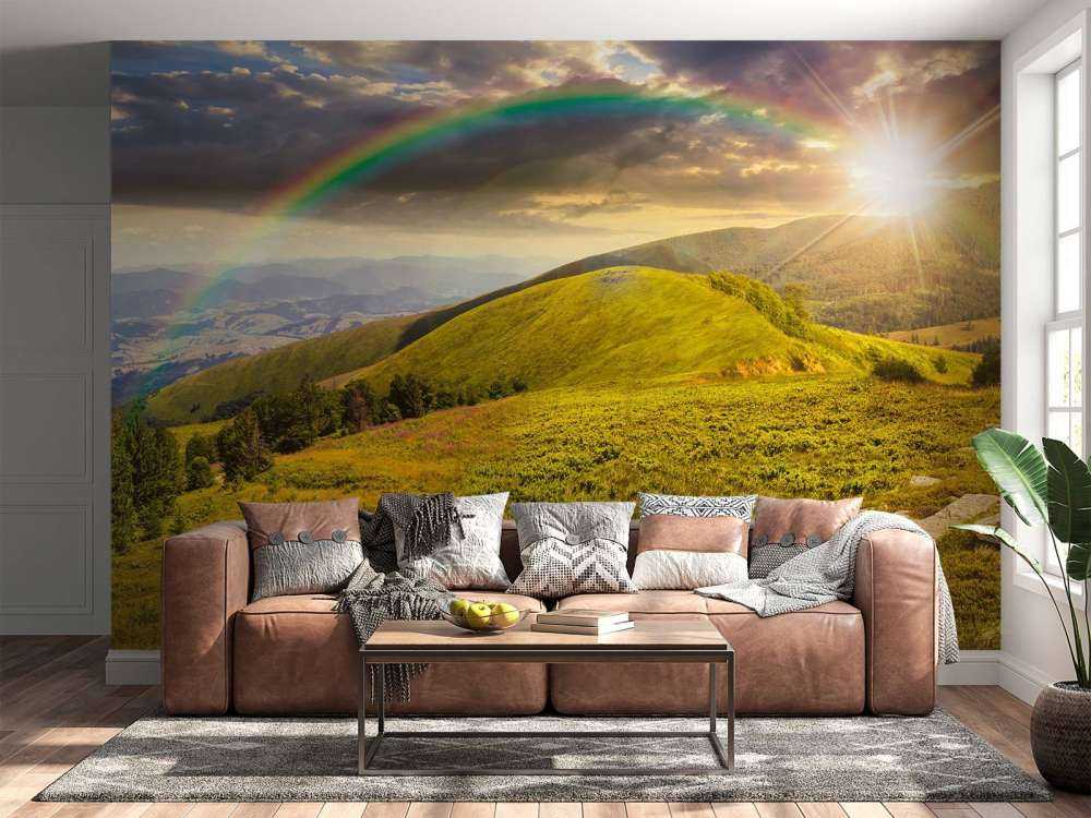 Montagnes au coucher du soleil