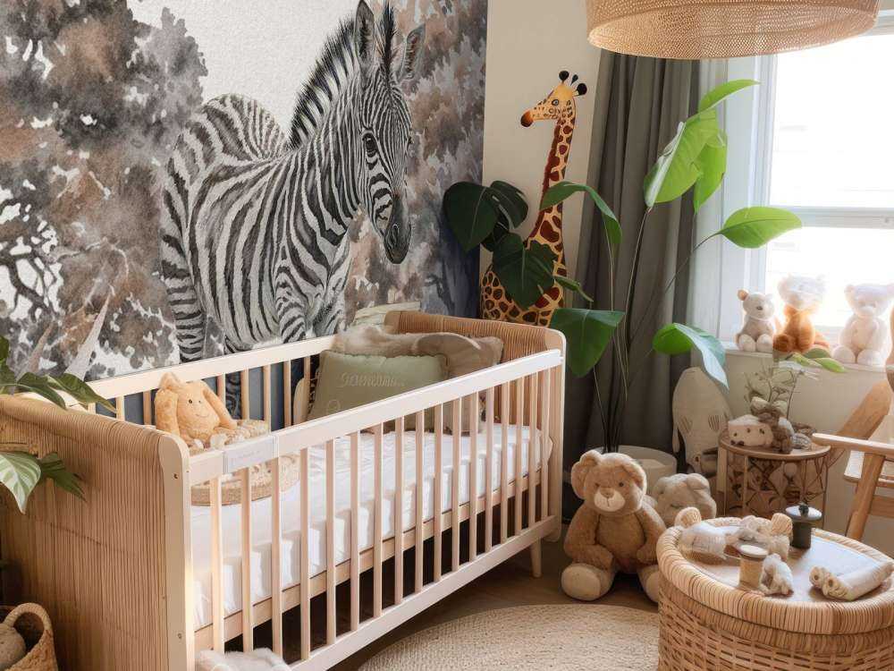 Bébé zèbre dans la nature taupe