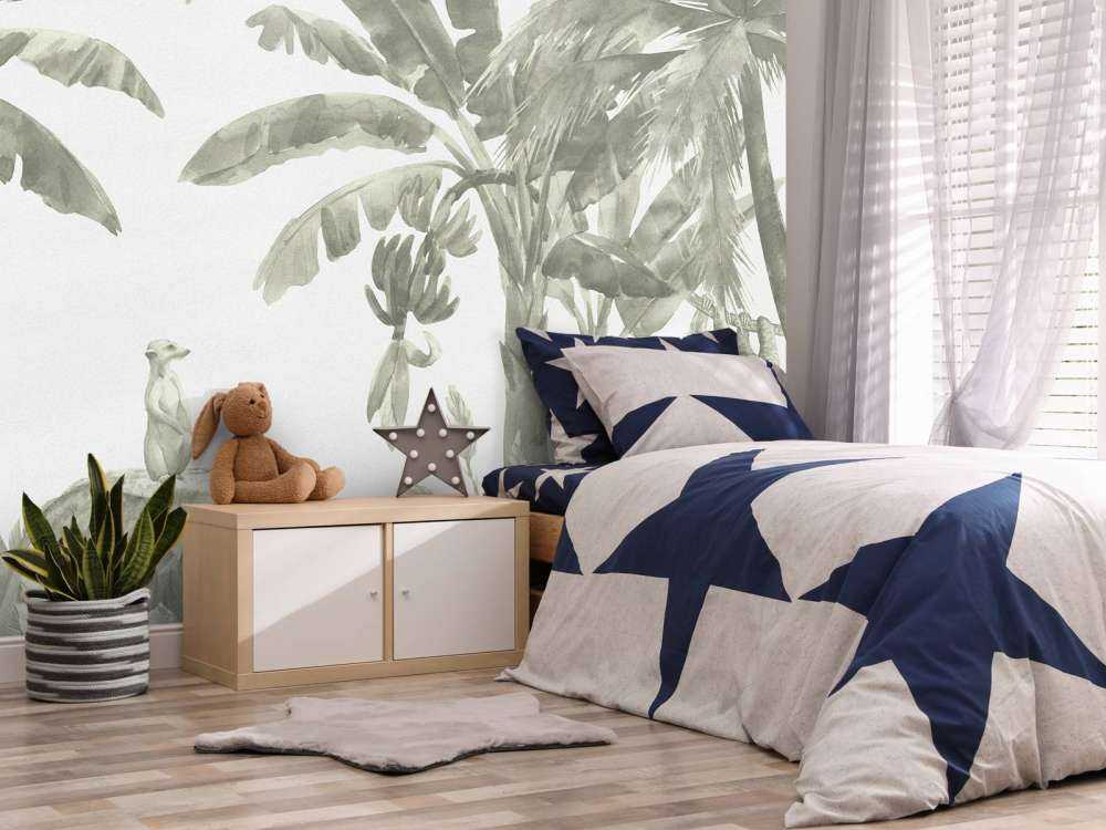 Petits animaux de la jungle en vert d'eau