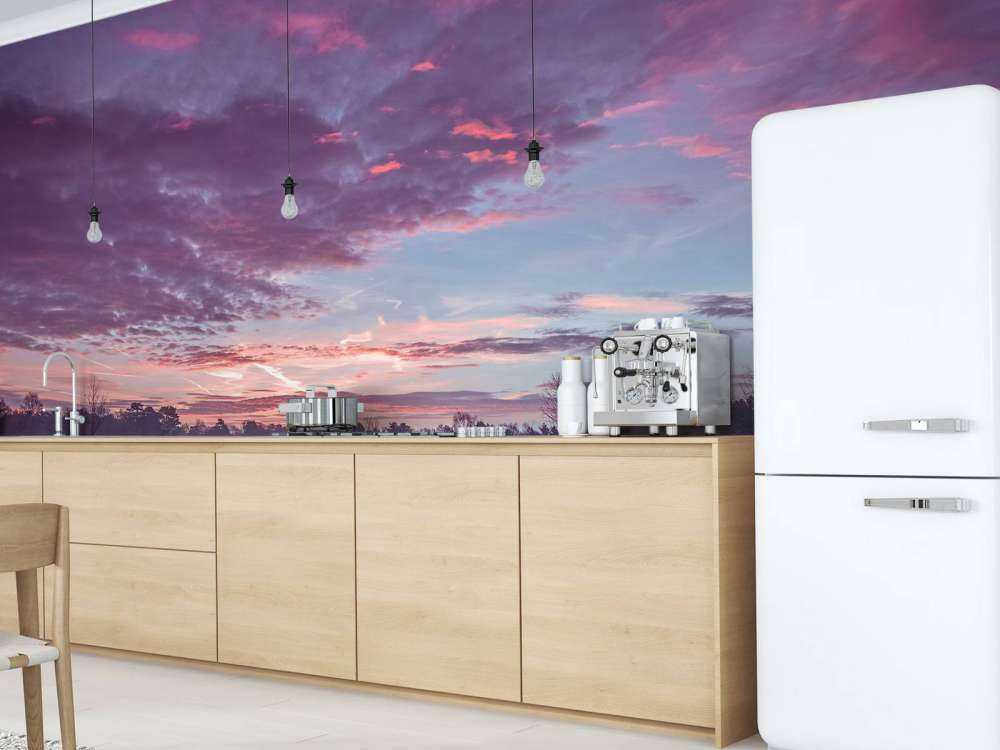 Prairie sous un ciel nuageux