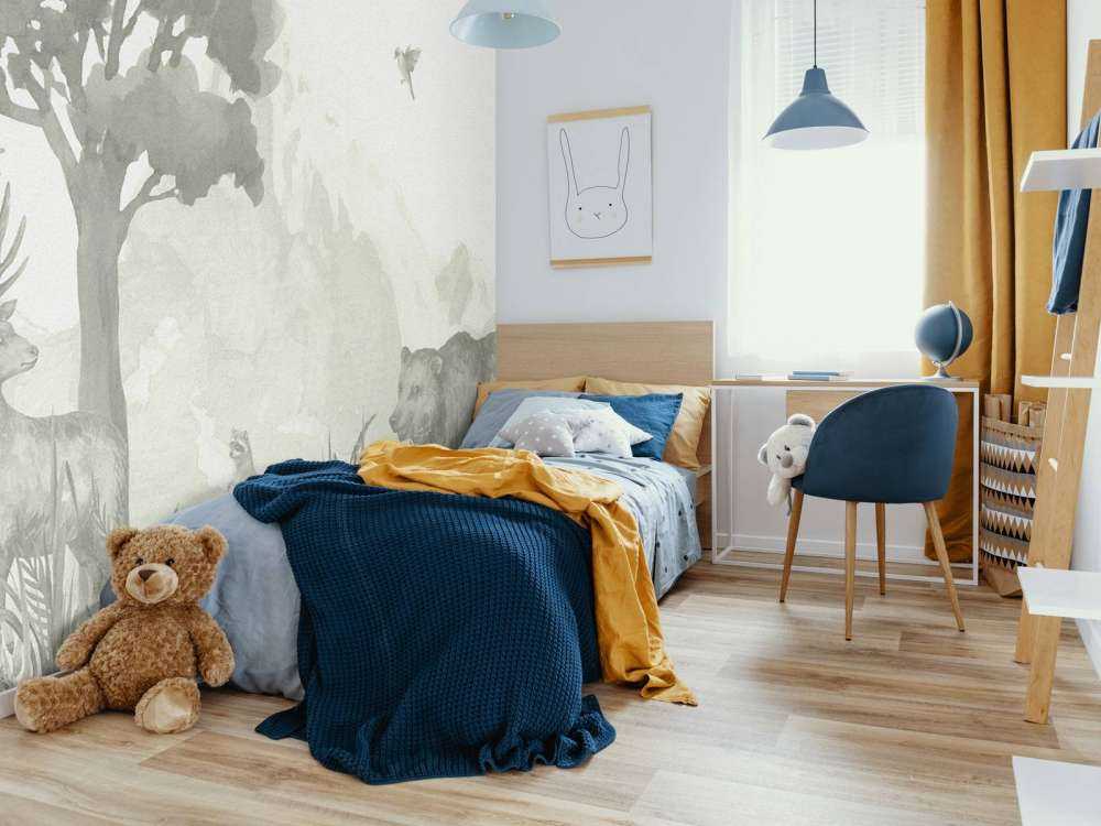 Animaux de la forêt en vert d'eau